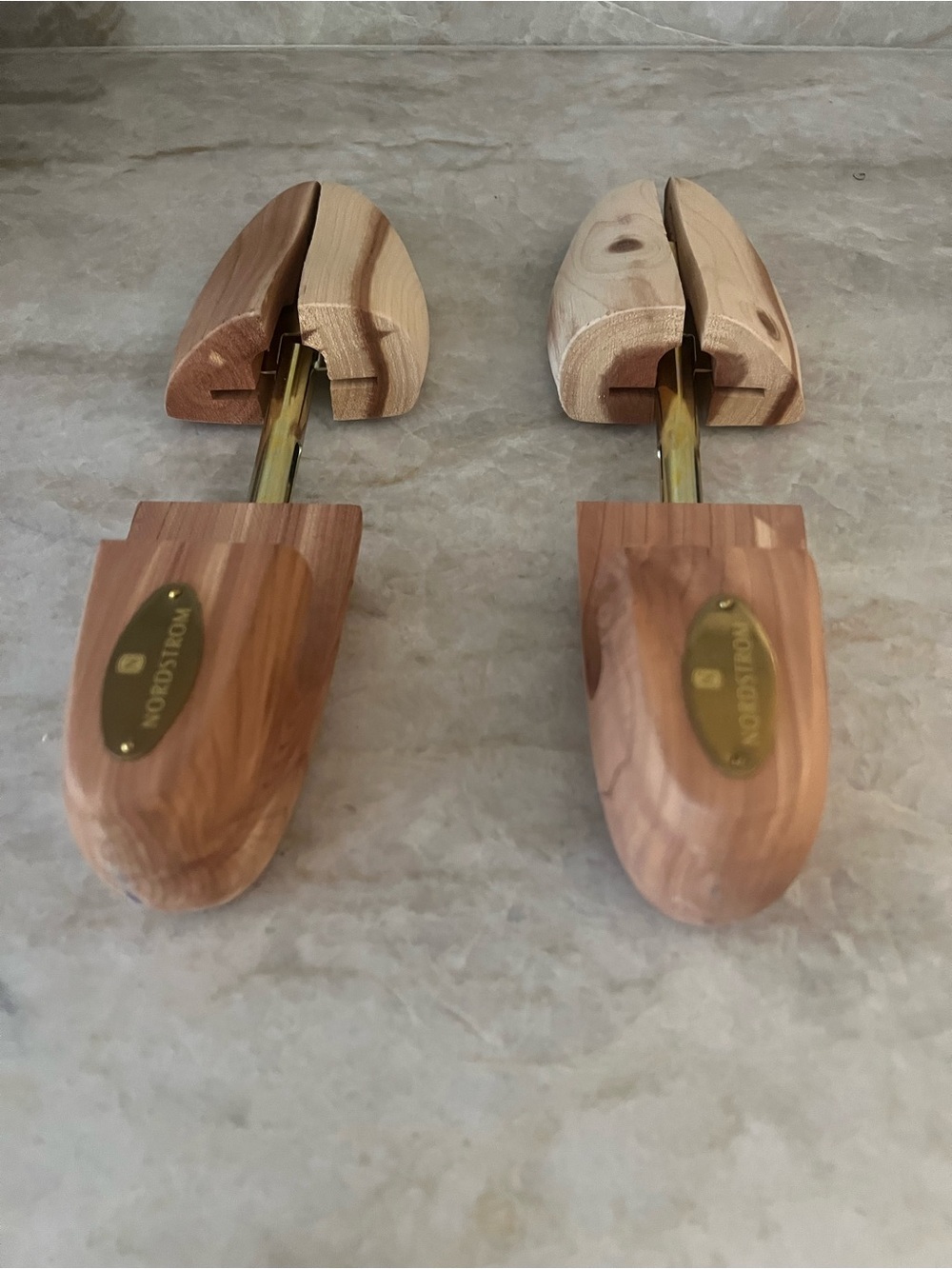 Nordstrom Cedar Shoe Trees with Brass Hardware - Natural Wood